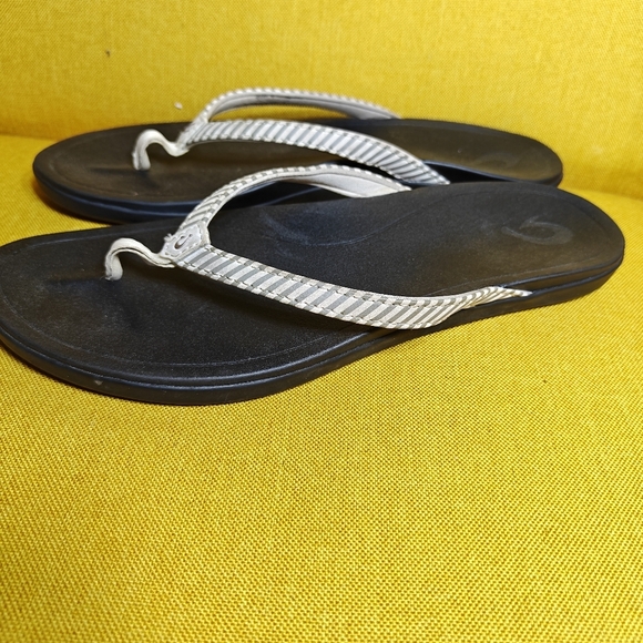 OluKai Ho'opio Leather Sandals Thong Sandal Women's Size 8 - Picture 2 of 7